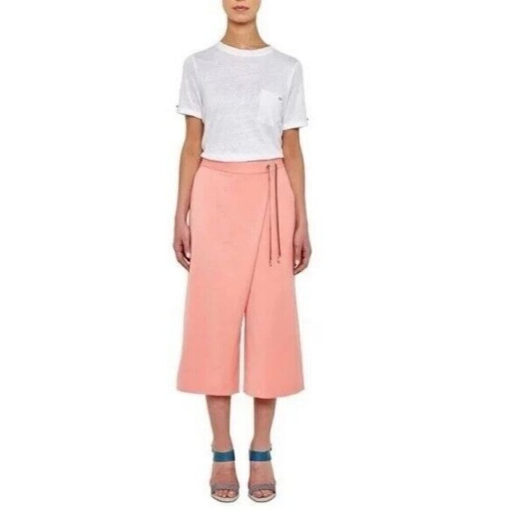 BNWT TED BAKER LONDON Colour By Numbers Rayon Crossover Culottes, Coral